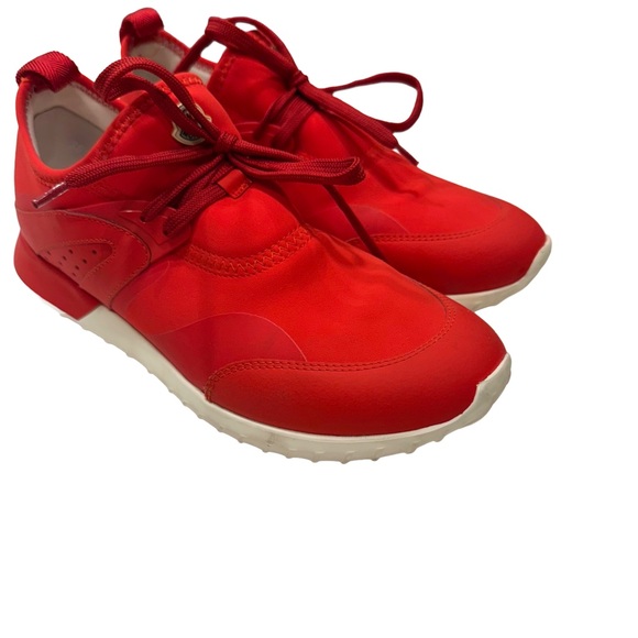 Moncler Women’s Red Sneakers / Running Shoes Sz US 8 EU 38 EUC - Picture 1 of 13